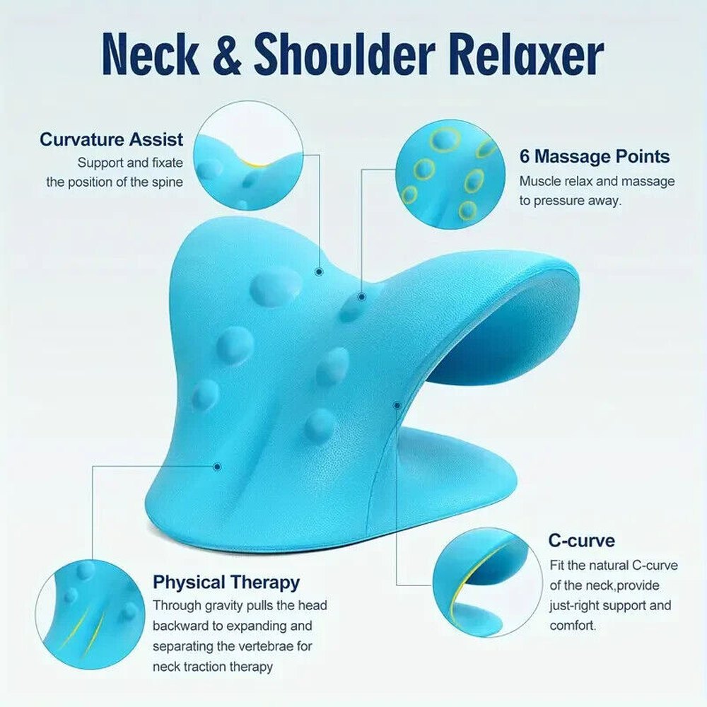 Neck And Shoulder Cervical Traction Device Neck Stretcher For Neck Pain Relief Health & Beauty:Medical & Mobility:Orthopedics & Supports:Orthotics, Braces & Sleeves Style Your Walls